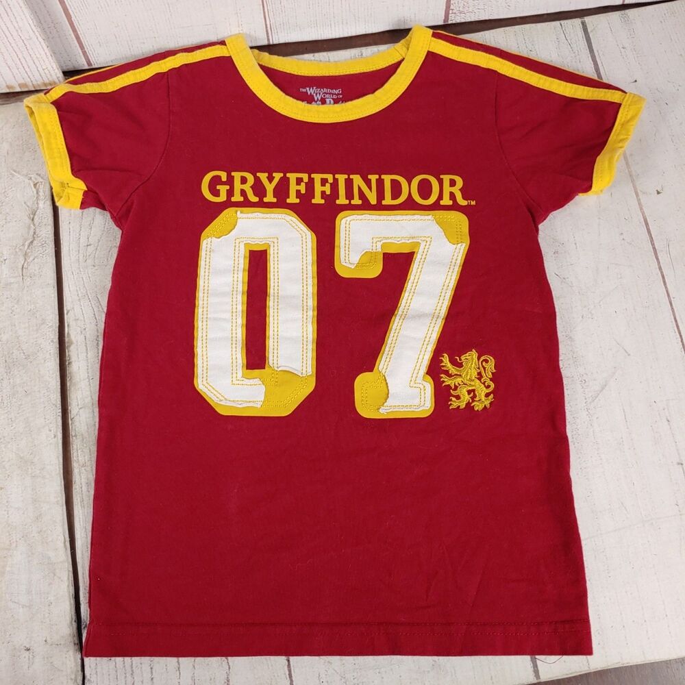 Harry Potter Gryffindor 07 Kids Jersey - Shirt Sz XXS, Universal Studios Red Tee